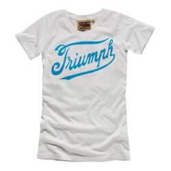 TRIUMPH Script Logo White Tee